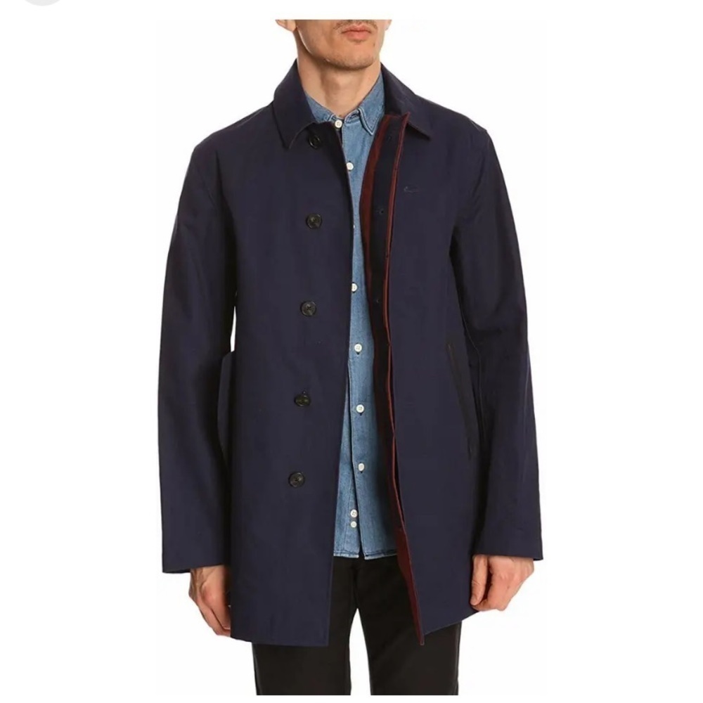 LACOSTE Mens Trench Mac Coat Water Repellent